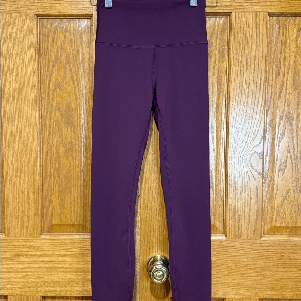Lululemon Athletica Maroon Leggings High-Rise Stretch